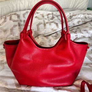 Elegant Red Leather Handbag